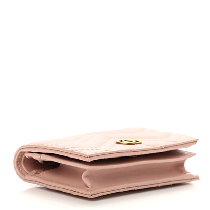 Gucci Calfskin Matelasse GG Marmont Card Case Wallet Perfect Pink 4 of 8