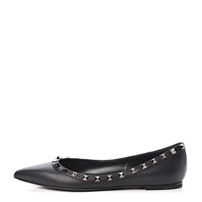 Valentino Garavani Nappa Rockstud Ballerina Flats 38 Black 1 of 9