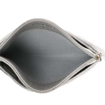 Chanel Metallic Lambskin Quilted Card Holder Silver 5 of 13