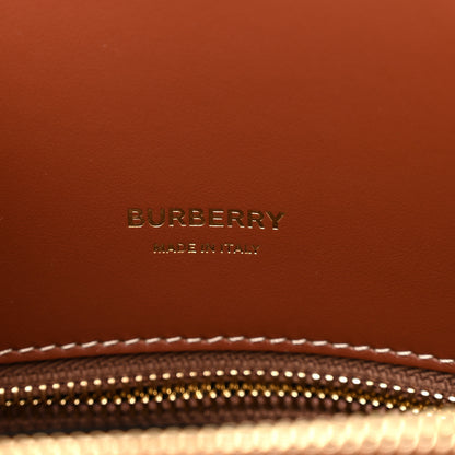 Burberry Calfskin Vintage Check Mini Two Handle Title Bag Black 6 of 9