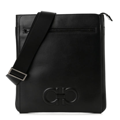 Salvatore Ferragamo Calfskin Firenze Crossbody Bag Black 1 of 9