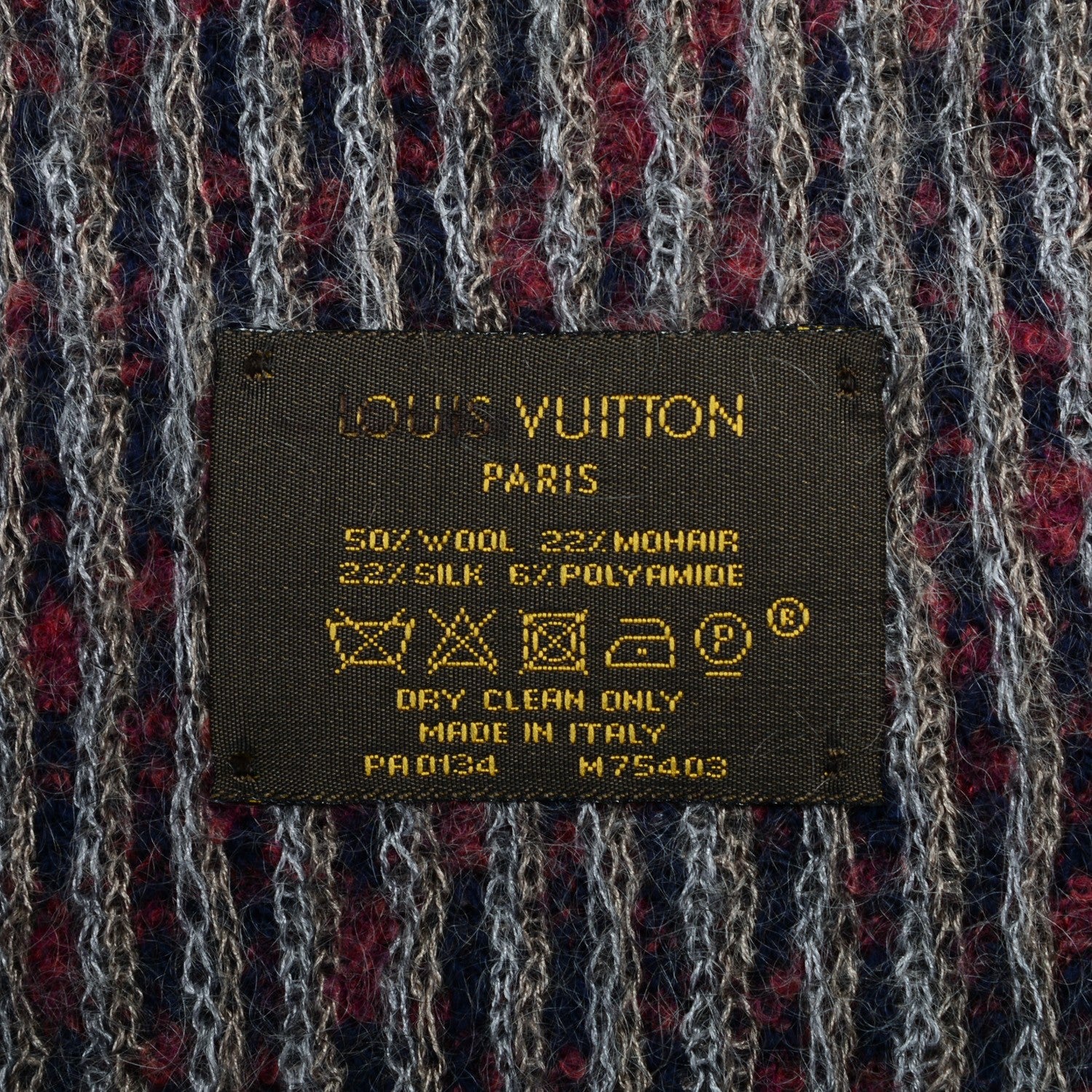 Louis Vuitton Wool Mohair Silk Monogram Scarf 4 of 5