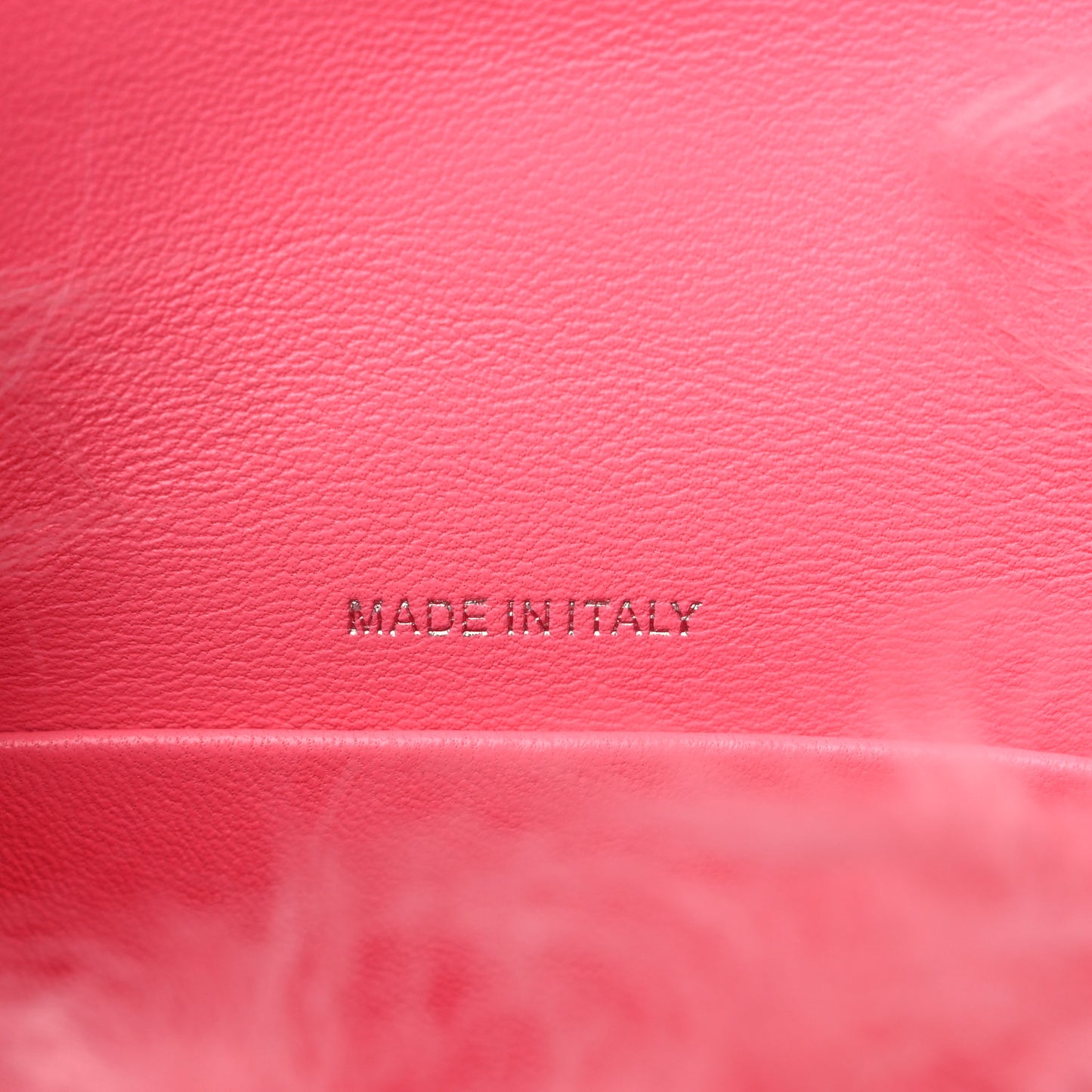Shearling Lambskin CC Hook Card Holder Pink