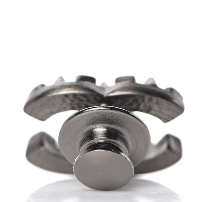 Chanel CC Spike Pin Brooch Dark Grey 3 of 4