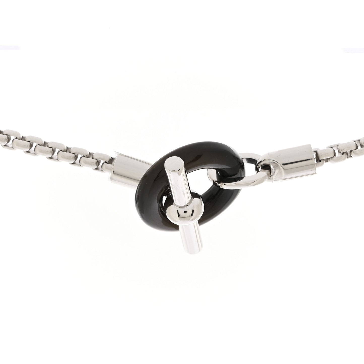 Palladium Buffalo Horn Swift Meli-Melo Necklace Vert Veronese Bleu Saphir