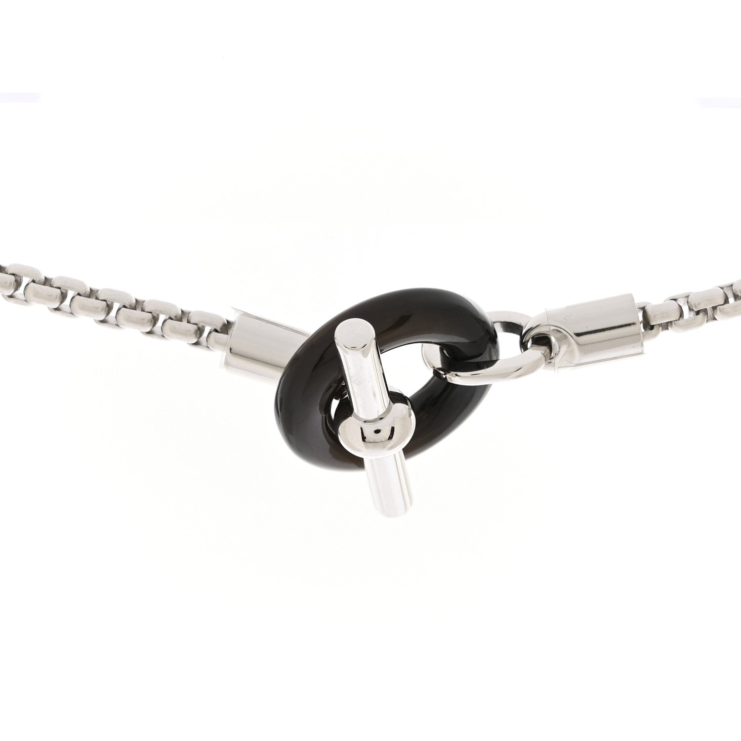 Hermes Palladium Buffalo Horn Swift Meli-Melo Necklace Vert Veronese Bleu Saphir 5 of 8
