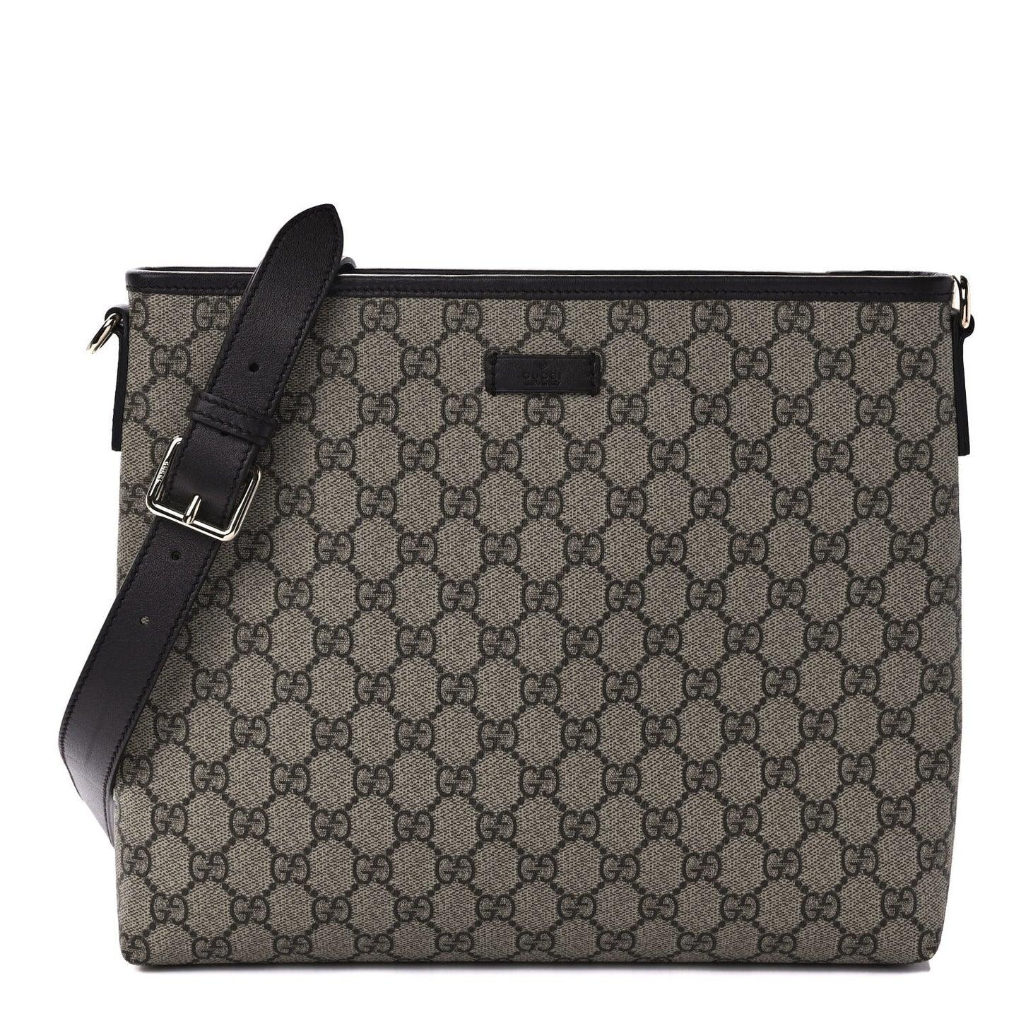 GG Plus Monogram Medium Flat Messenger Bag Dark Brown