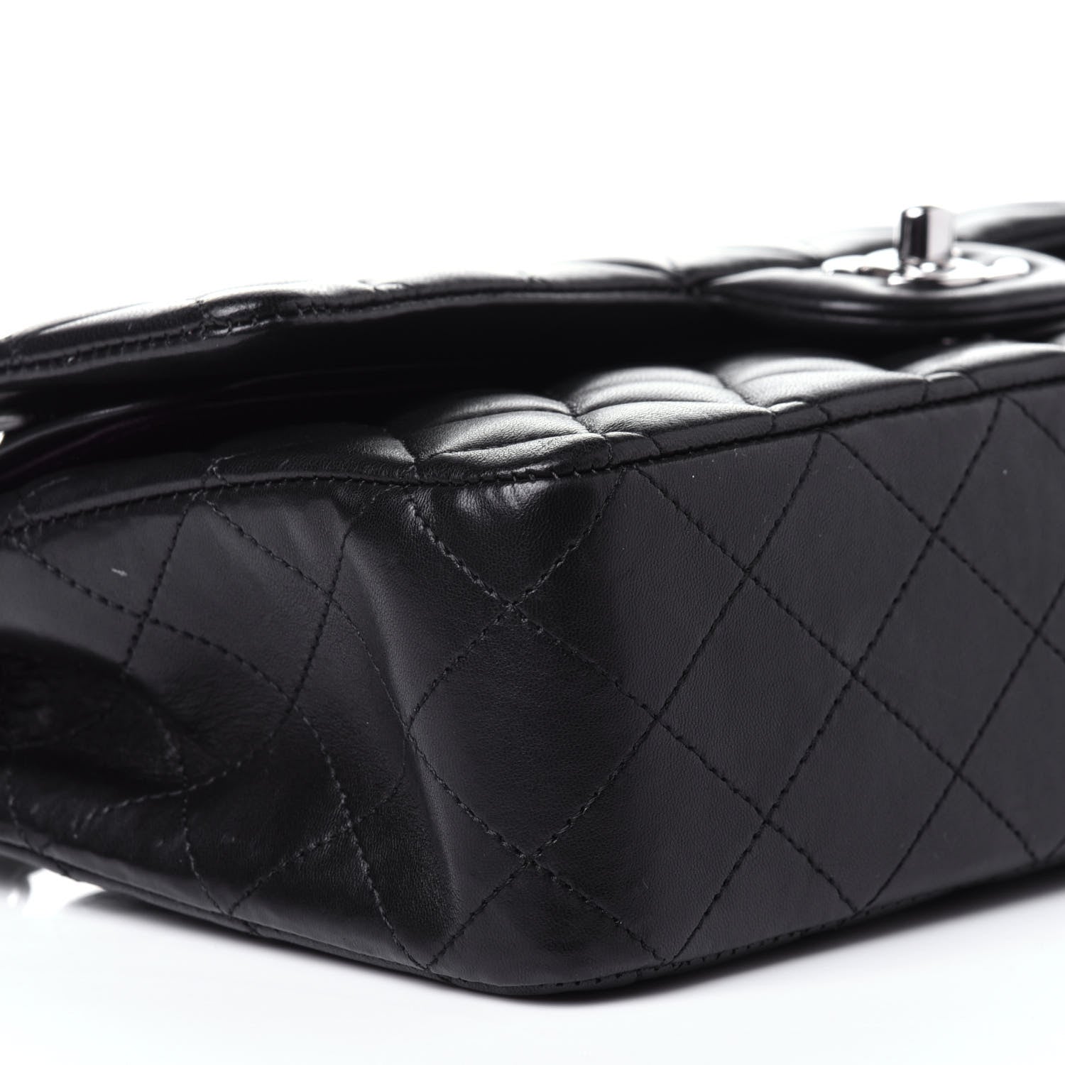 Chanel Lambskin Quilted Medium Double Flap Black 8 of 10