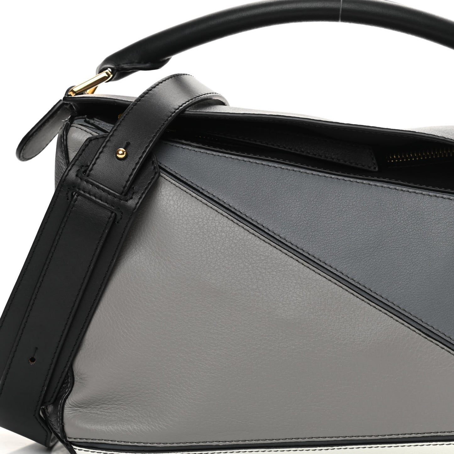 Calfskin Medium Puzzle Bag Grey Multito