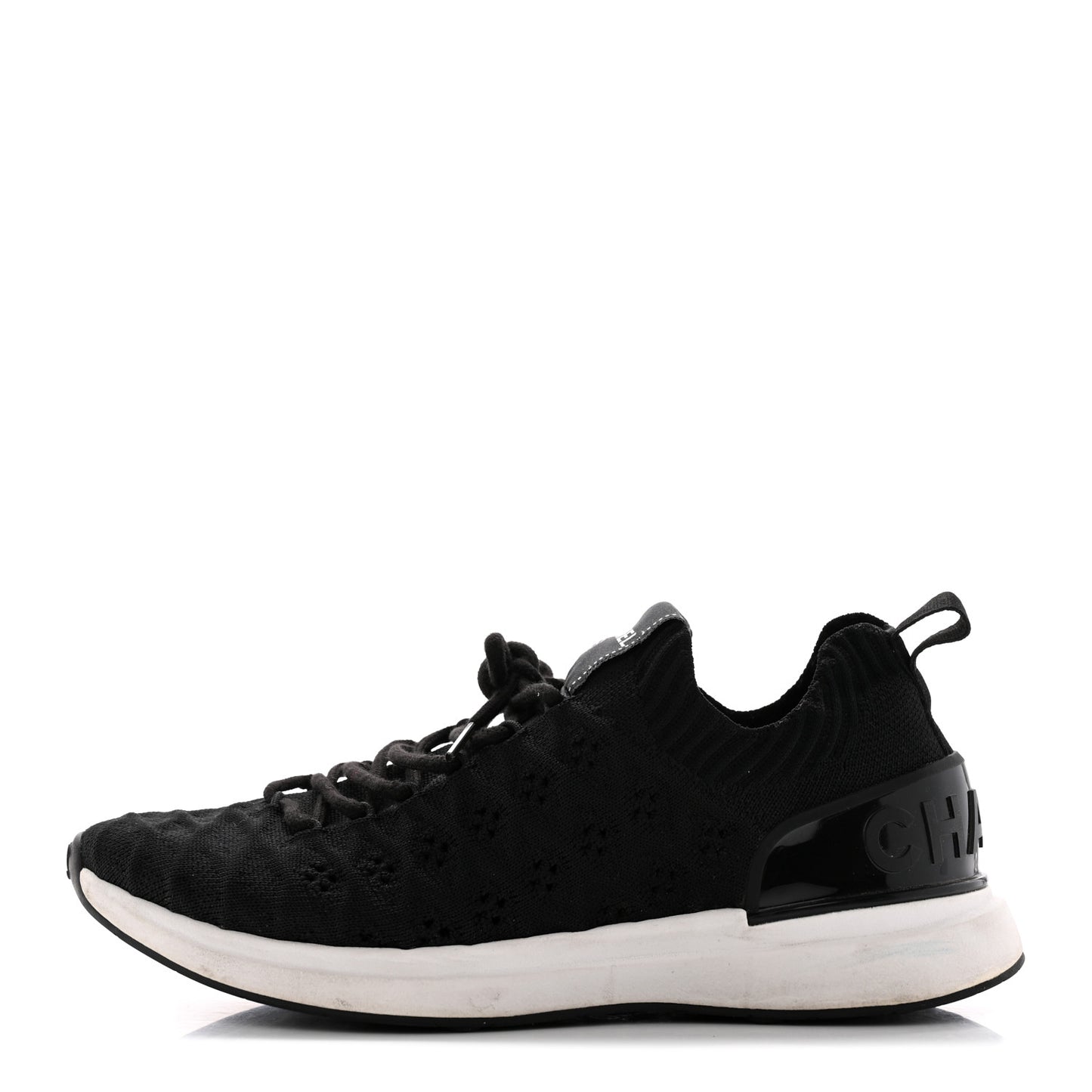 Fabric Logo Sneakers 36.5 Black