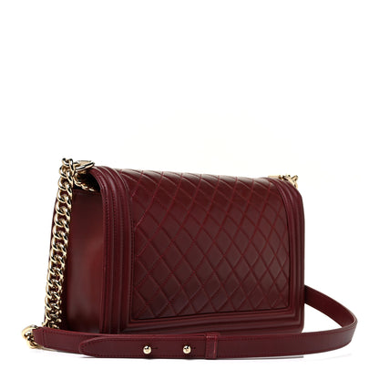 Chanel Lambskin Quilted New Medium Boy Flap Dark Red 3 of 15
