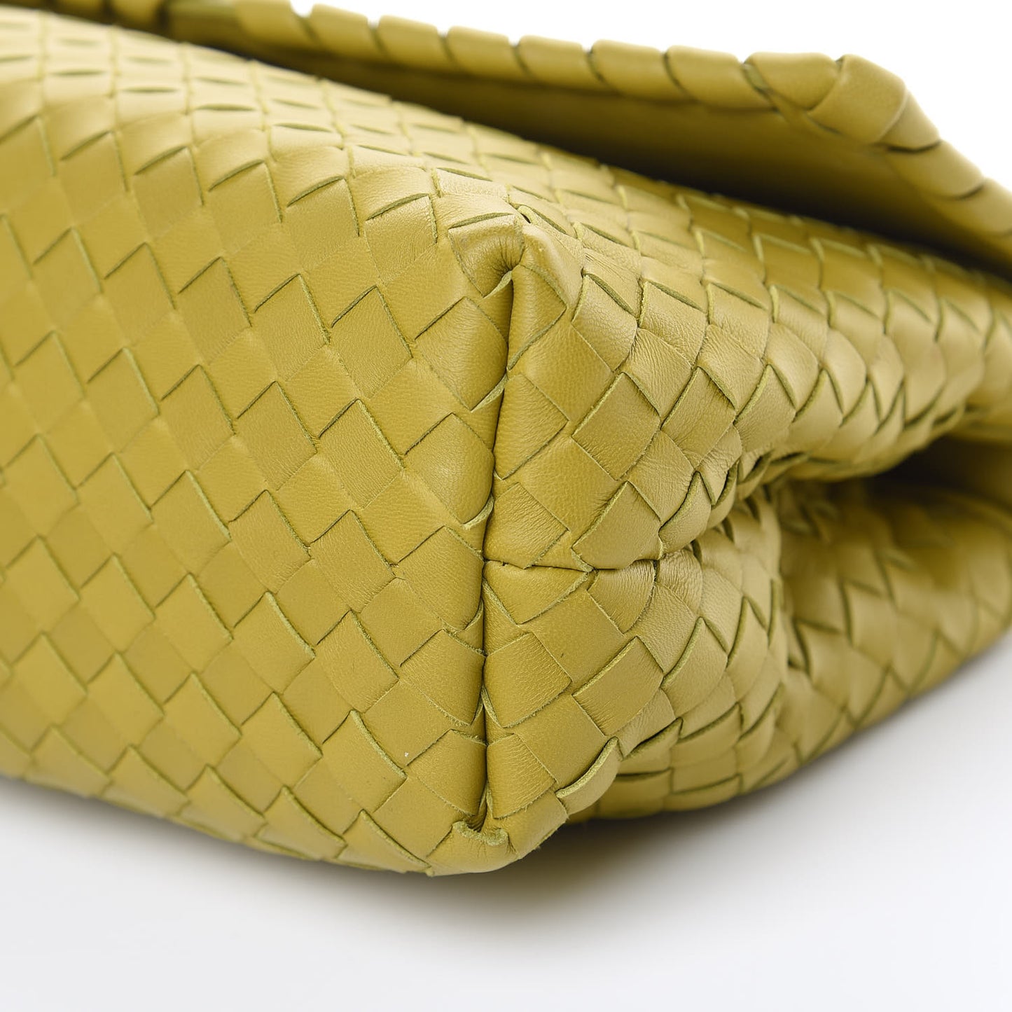 Nappa Intrecciato Small Olimpia Shoulder Bag Chartreuse