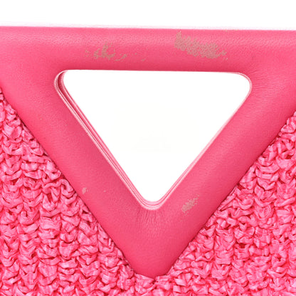 Bottega Veneta Boucle Curly Raffia The Point Triangle Bag Pink 11 of 11