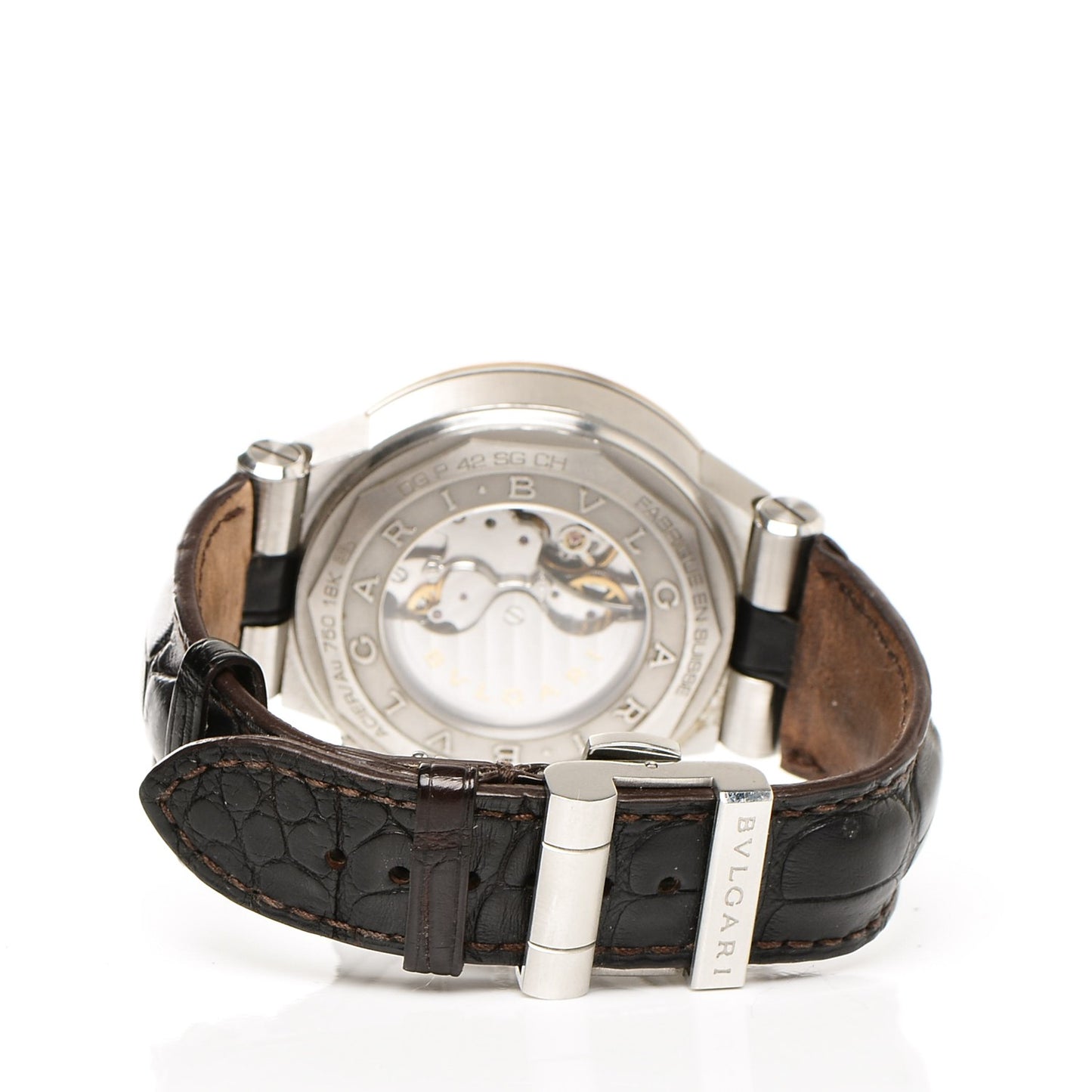 Stainless Steel 18K Rose Gold Alligator 42mm Diagono Calibre 303 Chronograph Automatic Watch