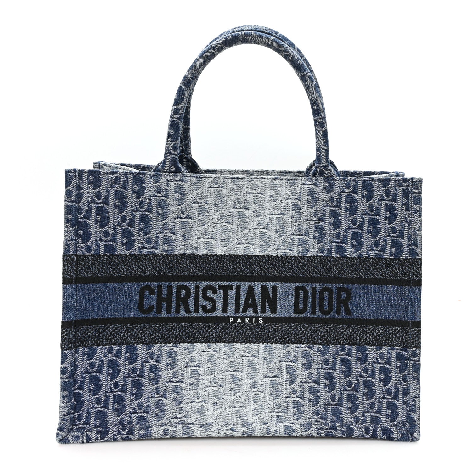 Christian Dior Oblique Denim Medium Book Tote Blue 1 of 11