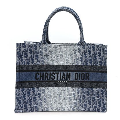 Christian Dior Oblique Denim Medium Book Tote Blue 1 of 11