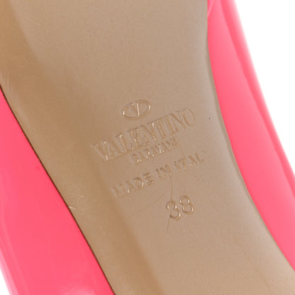 Valentino Garavani Patent Couture Bow Peep Toe 30/125mm Platform Pumps 38 Peony 6 of 9