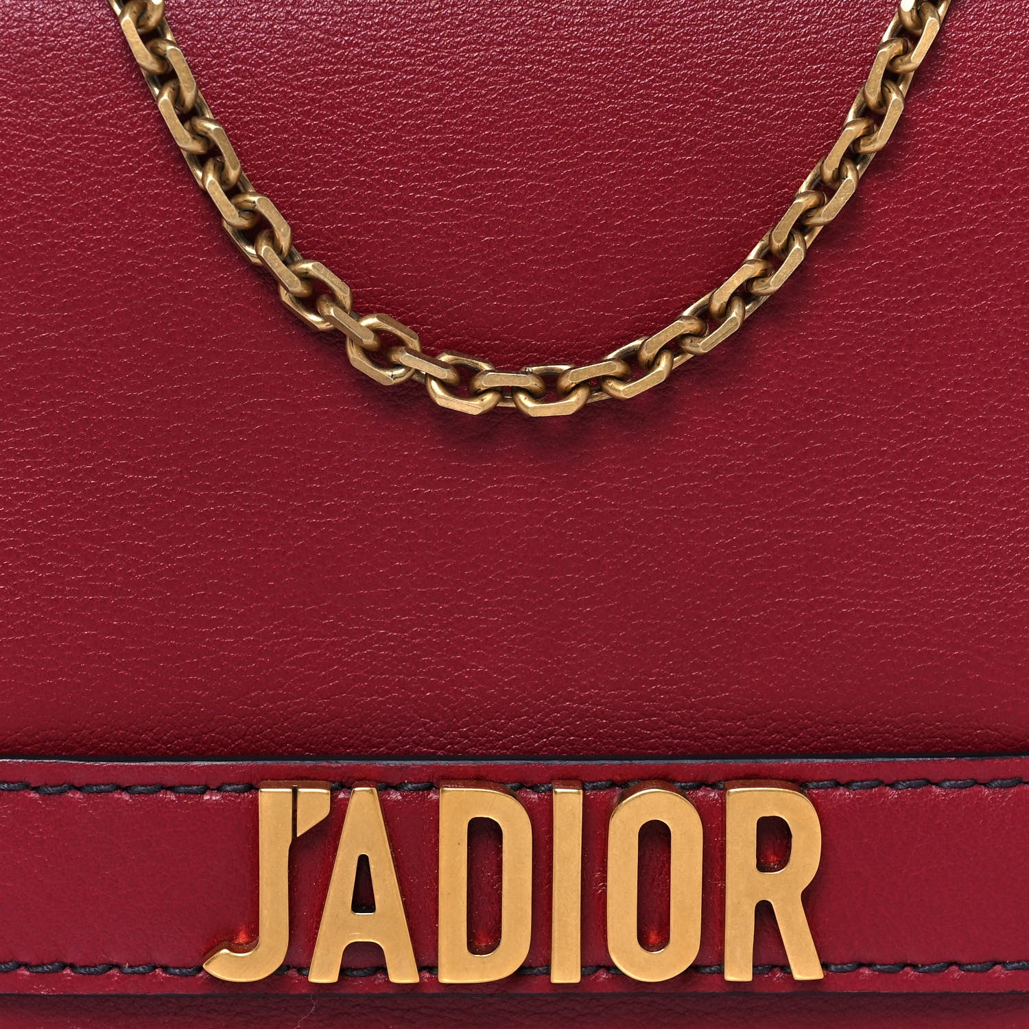 Christian Dior Calfskin J'Adior Wallet on Chain Pouch Red 8 of 14