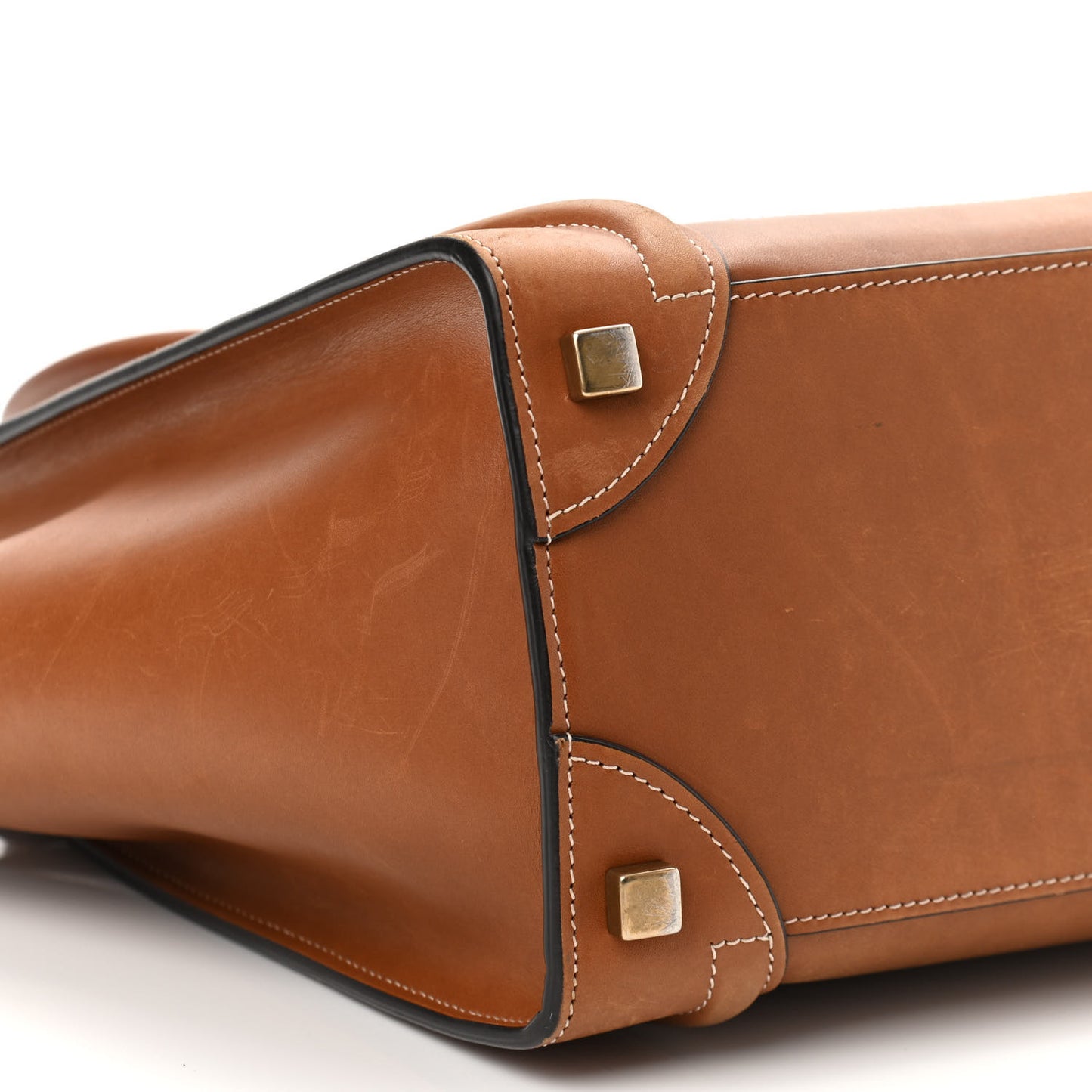 Natural Calfskin Micro Luggage Tan