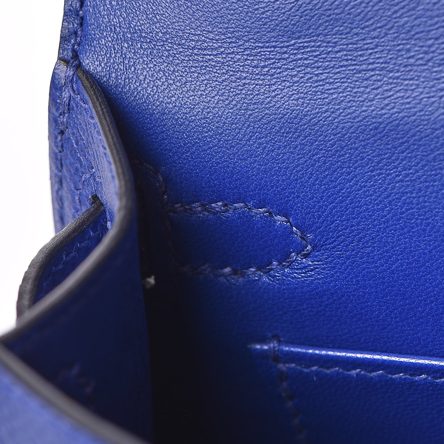Epsom Mini Kelly Sellier 20 Bleu Electrique