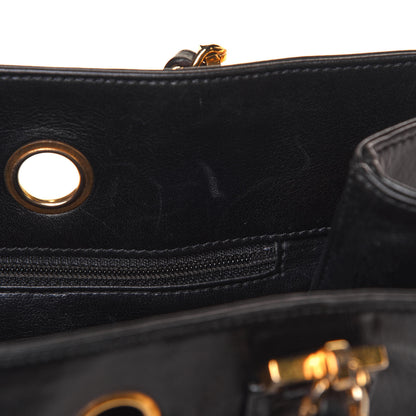 Chanel Lambskin Stitched Shopper Tote Black 21 of 21