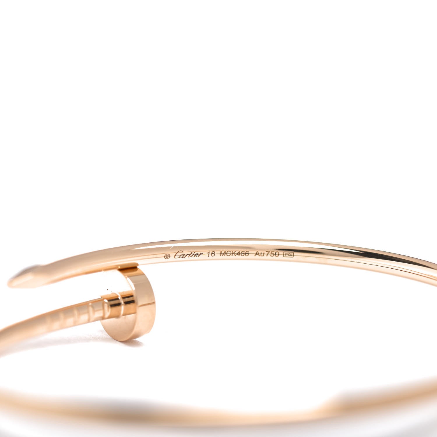 Cartier 18K Yellow Gold Small Juste Un Clou Bracelet 16 4 of 5