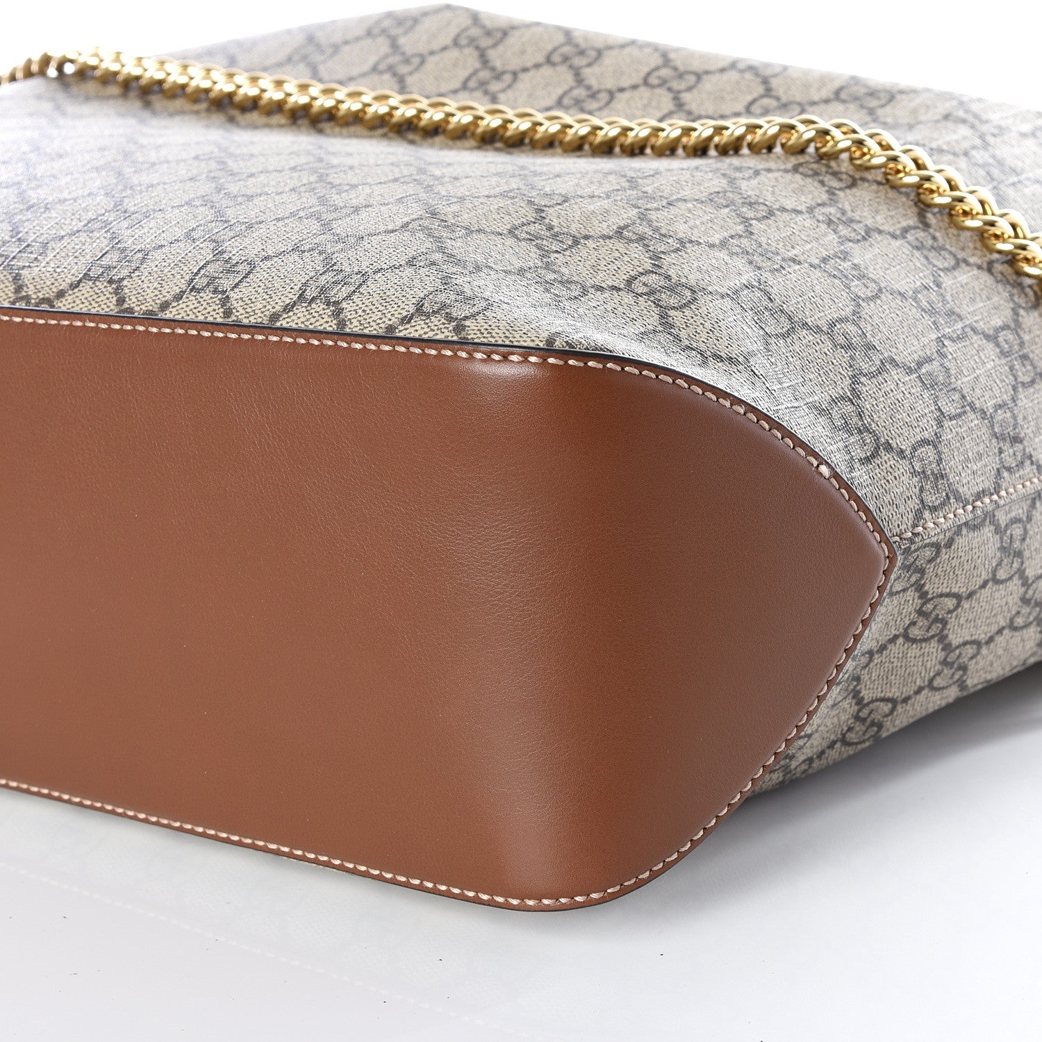 Gucci GG Supreme Monogram Large Linea A Hobo Light Brown 9 of 10