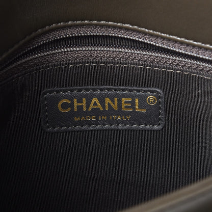 Chanel Lambskin Quilted Large CC Unchained Crossbody Dark Khaki 6 of 11