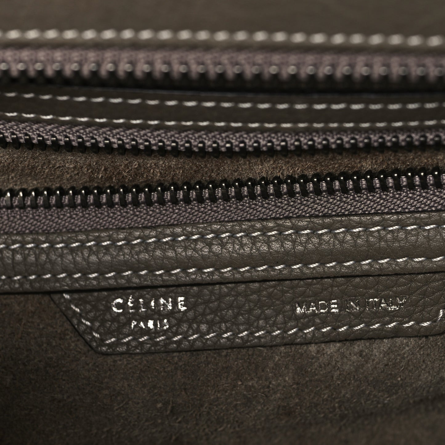Drummed Calfskin Mini Luggage Souris