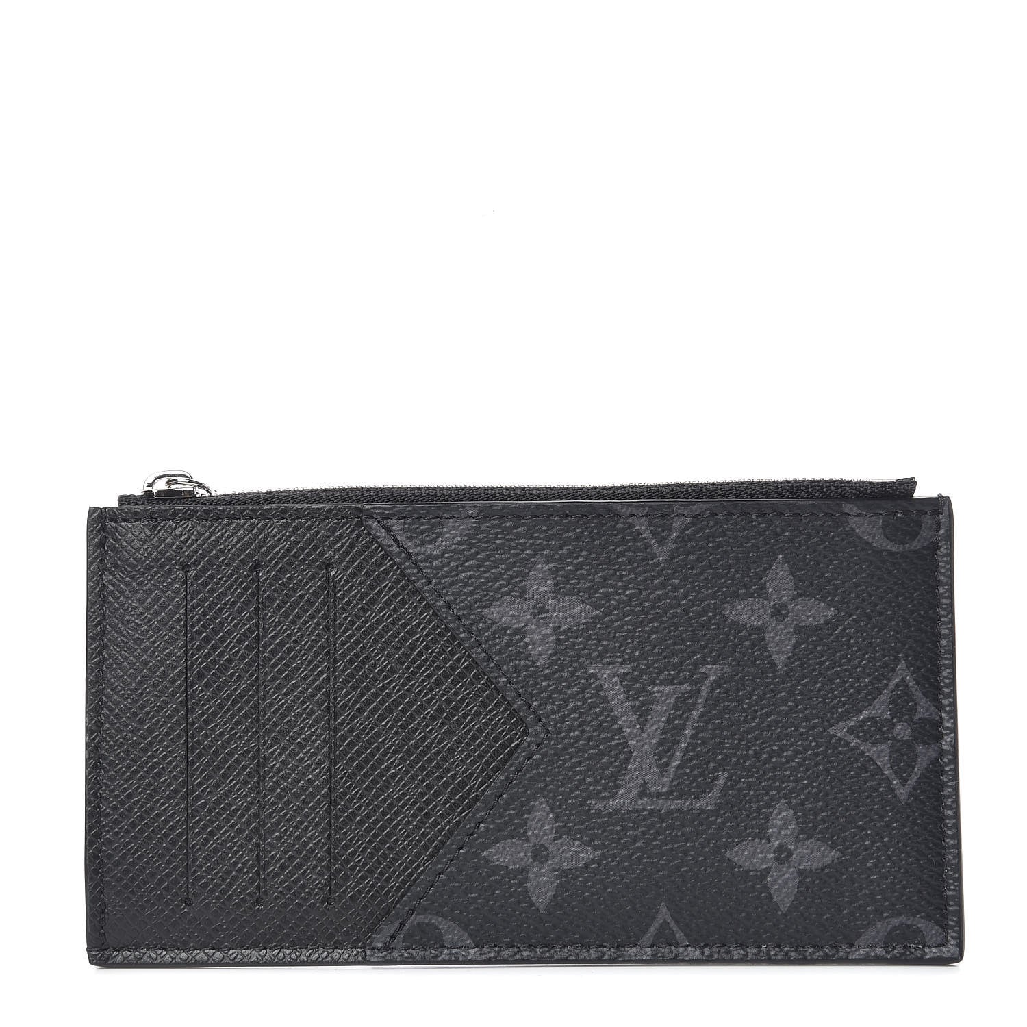 Louis Vuitton Monogram Eclipse Taiga Coin Card Holder 1 of 7