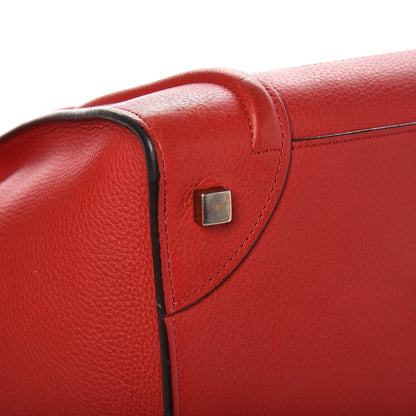 Celine Drummed Calfskin Mini Luggage Coquelicot 15 of 17