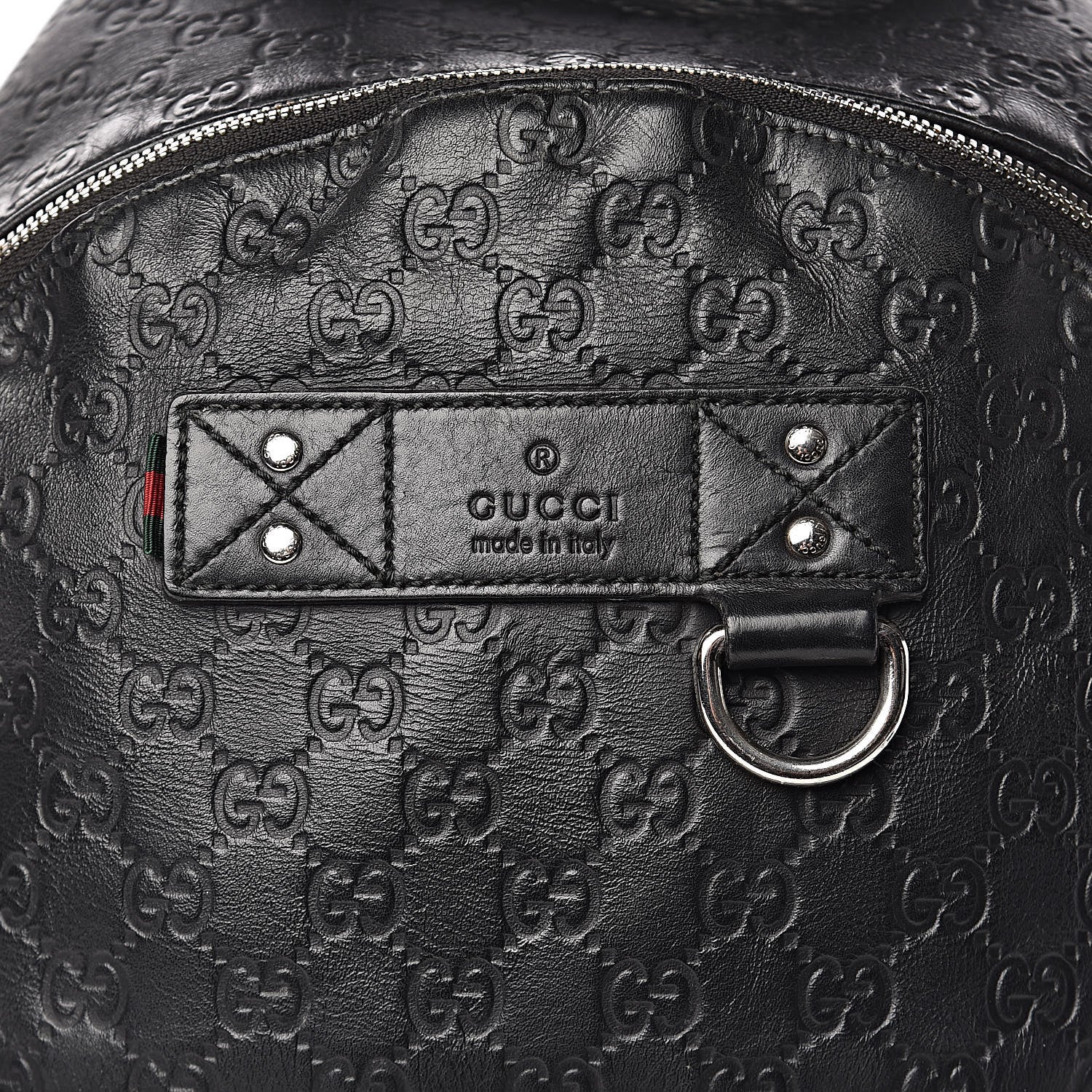Gucci Guccissima Classic Backpack Black 10 of 15
