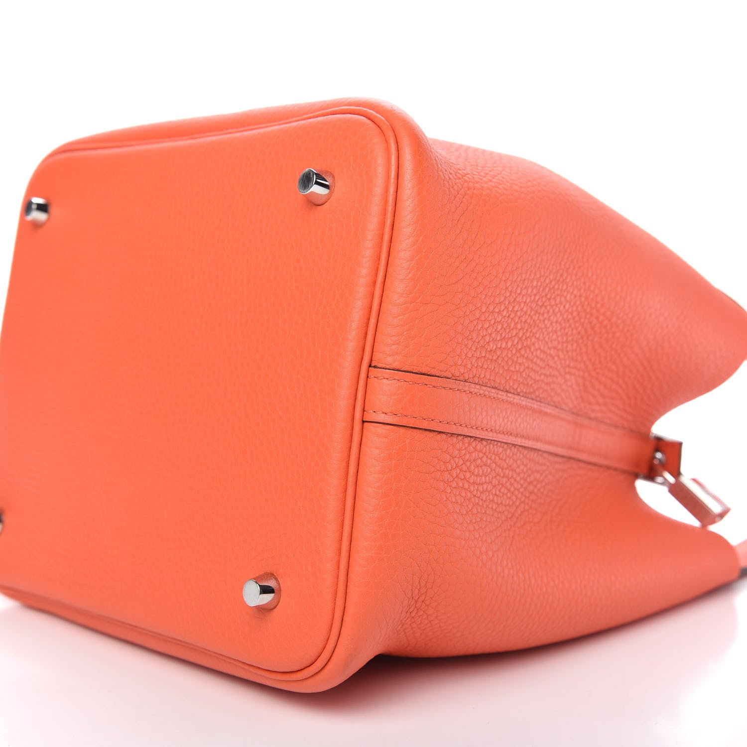 Hermes Taurillon Clemence Picotin Lock 22 MM Orange Poppy 7 of 10