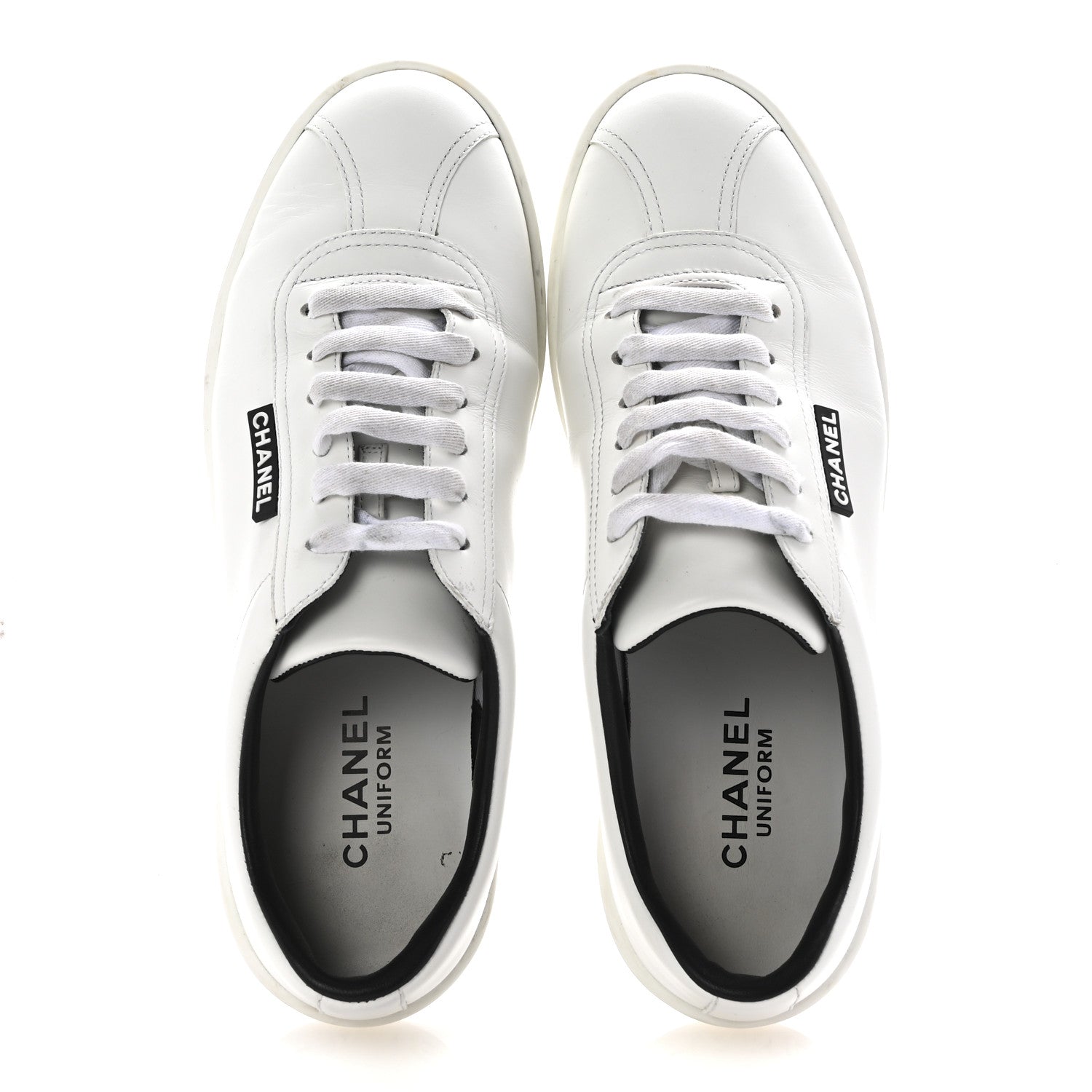 Chanel Calfskin CC Womens Sneakers 39 White 2 of 12