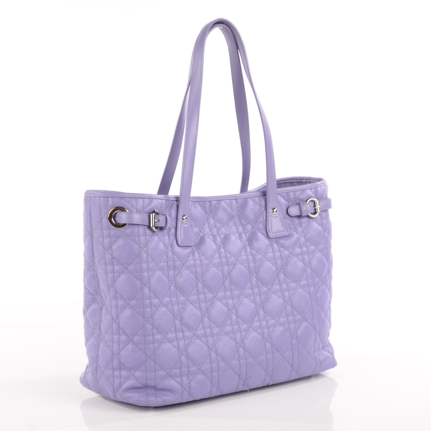 Coated Canvas Cannage Medium Panarea Tote Purple