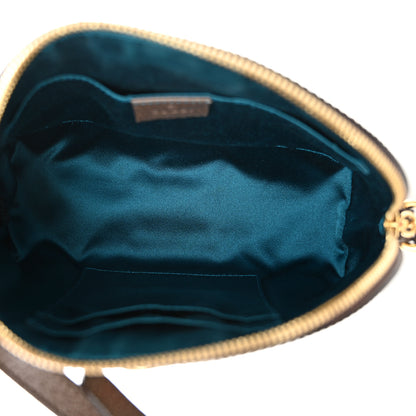 Gucci GG Supreme Monogram Textured Dollar Calfskin Web Small Ophidia Dome Shoulder Bag Beige Ebony New Acero 5 of 10