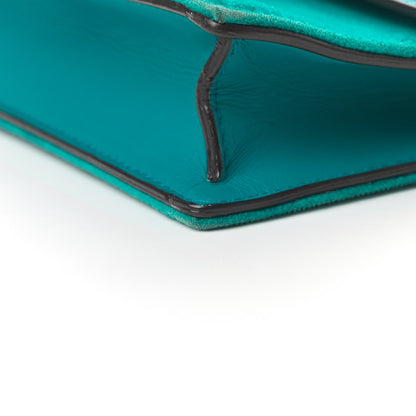 Gucci Velvet Super Mini Dionysus Shoulder Bag Pavone Cyan 11 of 11