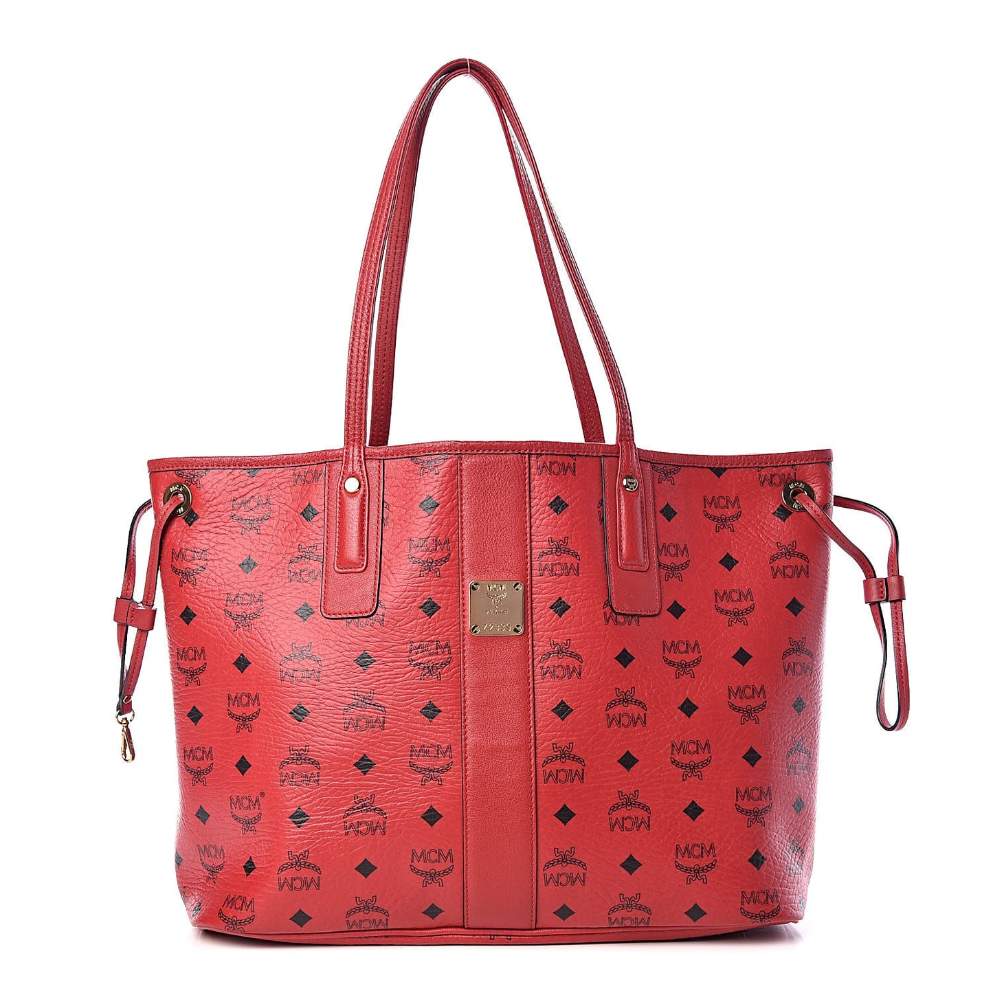 Visetos Medium Liz Reversible Shopper Tote Ruby Red
