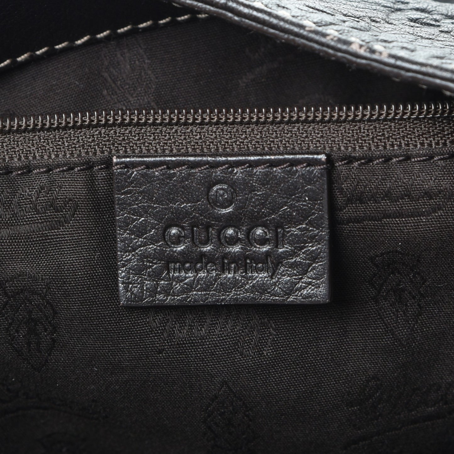 Guccissima Large New Ladies Web Hobo Dark Brown