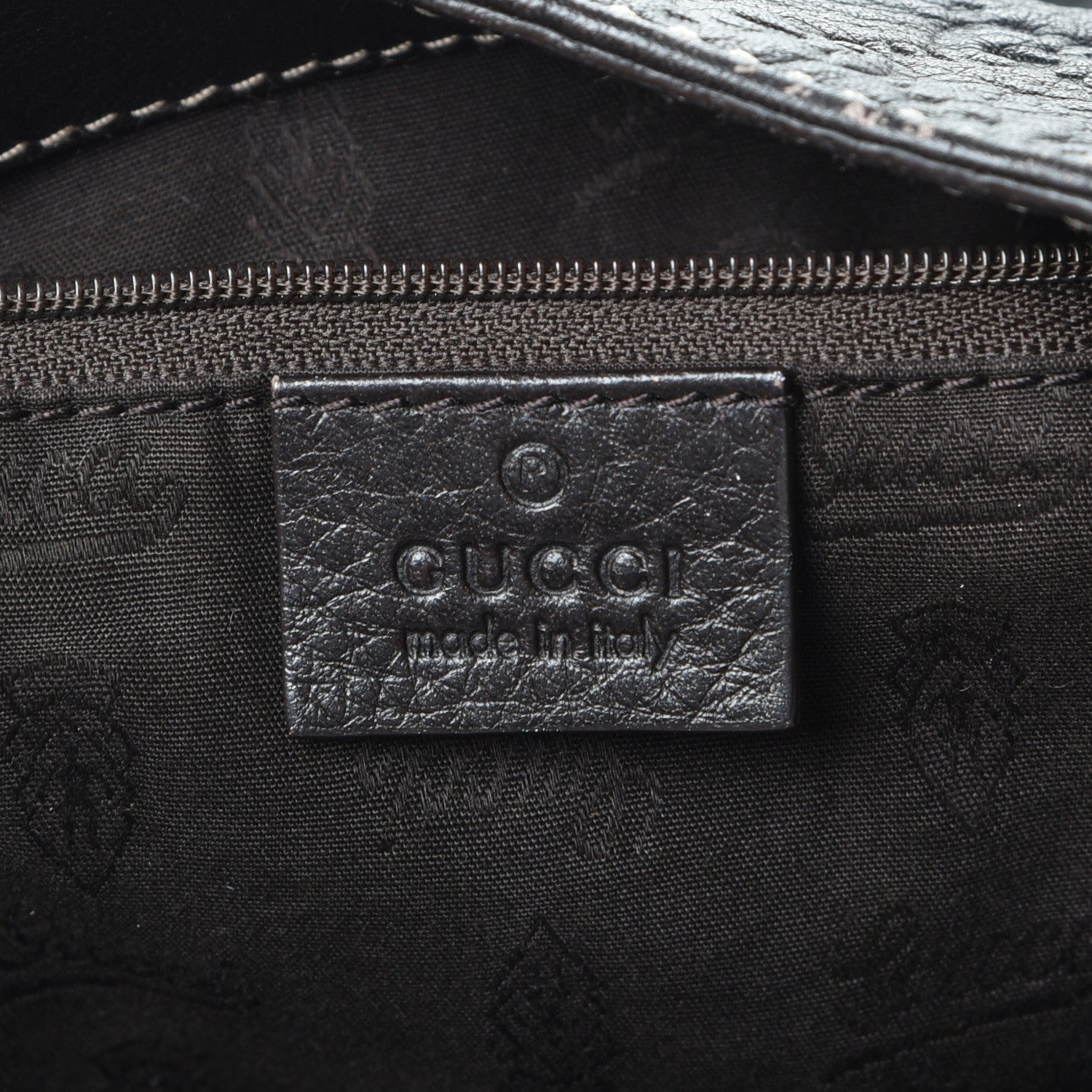 Gucci Guccissima Large New Ladies Web Hobo Dark Brown 6 of 7