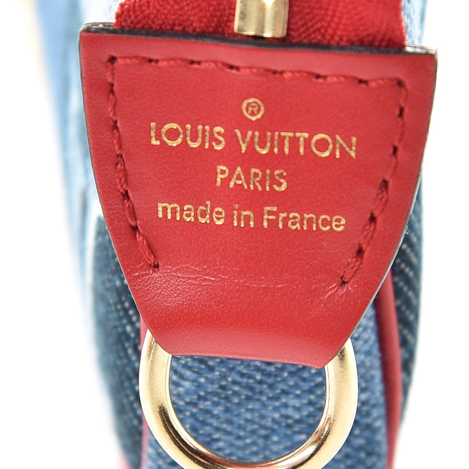 Louis Vuitton Denim Micro Pochette Accessories Denim Rouge 6 of 8