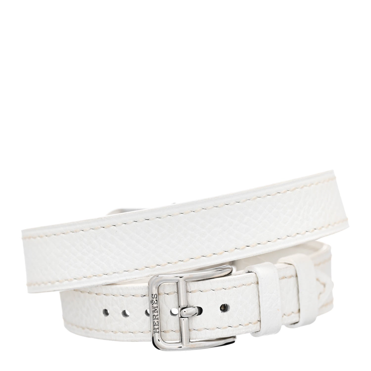 Hermes Stainless Steel Epsom 23mm Cape Cod Double Tour Quartz Watch Blanc 3 of 5