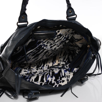 Balenciaga Agneau Classic Hardware Lizard Embossed City Dark Night 5 of 13