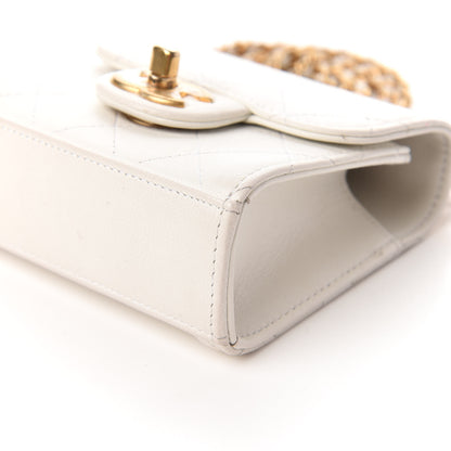 Chanel Goatskin Chic Pearls Clutch On Chain White 7 of 18