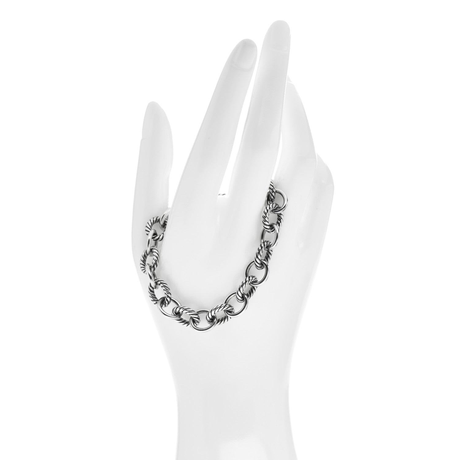 David Yurman Sterling Silver 10mm Medium Oval Link Bracelet 2 of 4