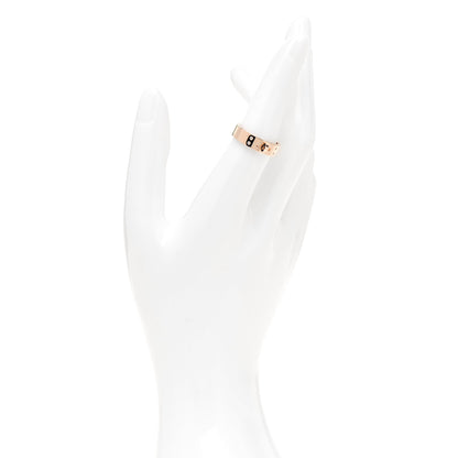 Hermes 18K Rose Gold Diamond PM Kelly Ring 53 6.5 2 of 5