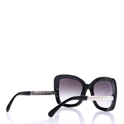 Chanel Acetate Spring Butterfly Sunglasses 5370 Black Silver 4 of 4