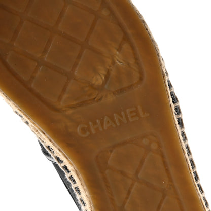Chanel Mesh Grosgrain CC Espadrilles 37 Black 11 of 13
