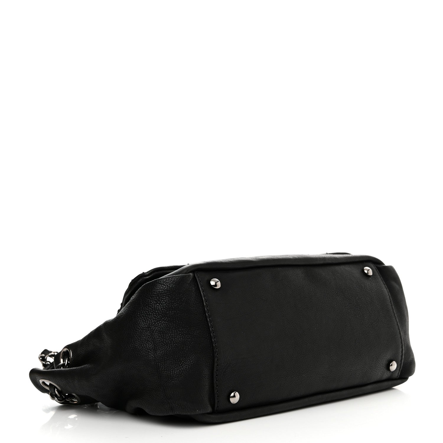 Chanel Calfskin Diamond Stitch Accordion Flap Black 4 of 10