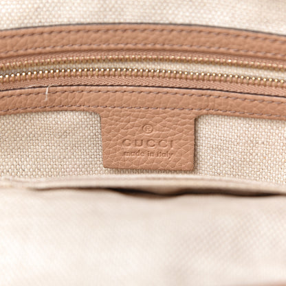 Gucci Pebbled Calfskin Small Soho Top Handle Bag Camelia 6 of 12